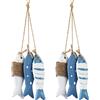 RoadLoo Pesci Decorativi in Legno,RoadLoo Decorazioni di Pesce Legno Decorazione Stile Marittimo Lische Pesce Ornamenti per Parete Decorazione