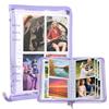 fuxunamz Kpop Photocard Binder, Raccoglitore ad Anelli A5, Porta Photocard Kpop Album Resistente all'Acqua - Organizzatore di Album Carte Fotografiche per Studenti Ragazze per Cartoline Fotografiche