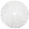 HOWAF Albero di Natale 50CM/19 Pollici Tappeto Copri Base Bianco Peluche Sotto Albero Decorazioni Natalizie