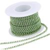 GORGECRAFT 10 Metro 2.5 mm Catena di Strass Cristallo Scintillante Strass Chiusura Catena Ad Artiglio per Fai da Te Cucito Artigianato Gioielli Perline Accessori Decorazione di Nozze, Peridoto