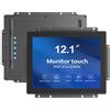 GreenTouch Monitor touch screen capacitivo da 12,1 pollici 1000 nits ad alta luminosità touch screen LCD a telaio aperto - Anteriore IP65 e IK08-1024 x 768 - Nero