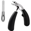 Matsizen Tronchesi per Unghie Piedi,Tagliaunghie Professionale,Set Tagliaunghie Professionale,Tagliaunghie in Acciaio Inox Inossidabile Con 1 File,Per Le Unghie Dei Piedi O Incarnite E Unghie Mani (Nero)