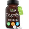 NÄTOO CITICOLINA 250 mg Cognizin ® 60 Cpr, Integratore Concentrazione e Memoria con CDP Colina, Integratore di Citicolina Pura Alta Biodisponibilità per Performance e Lucidità