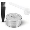 SALALIS Kit di spazzole per cucchiai e capsule di caffè riutilizzabili, capsule di caffè riutilizzabili e ricaricabili per macchina da caffè DELTA Q NDIQ7323 adatta per EP MINI (Lavazza Point)