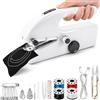 Domigard Macchina da Cucire, macchina cucire portatile, Macchina per Cucire con Accessori per Cucire, Mini cucitrice per tessuti per Abbigliamento, Feans, Tende e Artigianato