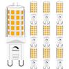 GOHDLAMP Lampadine G9 Led Bianco Caldo Dimmerabile, 2700K 230V 4W Luce Calda, T4 Base Bi-pin 4W 450Lm Equivalenti 40W a Lampadine Alogena,Sostituzione Alogena G9 per illuminazione Domestica, Confezione da 10