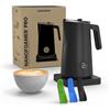 Subminimal NanoFoamer PRO, Frullino Montalatte Elettrico Senza Maniglie, Schiuma Latte Professionale per Latte Art, 3 Flussometri Inclusi, Compatibile con Tutti i Latti, Nero