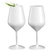Doimoflair calice da vino in plastica spumante bicchiere riutilizzabile aperitivo infrangibile bianco 47 cl. Set 2 pezzi.