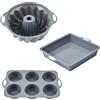 Tilizan 3 pezzi Stampo in Silicone per Dolci, Set da Forno in Silicone, Teglia Antiaderente in Pagnotta, Senza BPA, per Cuocere Pane, Torte e Altri Dolci