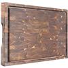 BRAVECOW Tagliere in legno di acacia, grande, con piedini antiscivolo, per succhi di frutta, in legno con vassoio di raccolta, per piatti da cucina, 42 x 30 x 2,5 cm
