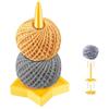xyuayamz Porta Gomitolo, Porta Gomitolo Uncinetto, Yarn Holder con Base a Stella, Supporto Per Gomitoli Adatto a Tutti Gli Spessori di Lana, Verticale Supporto per Filati, Staccabile, Giallo