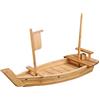 WINAKUI Vassoio da portata in legno per sushi e barca, 52 cm per ristorante o casa, vassoio per sushi di grandi dimensioni per piatti da cucina (52 cm).