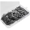 Fippy Kit di riparazione serra, 230 clip di fissaggio per vetro serra, include 80 clip per vetri W, 50 clip di sovrapposizione a Z, 50 dadi e bulloni in alluminio