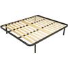 Win Bed - IDEALE - RETE MATRIMONIALE 160x190 Ortopedica a Doghe in Legno - Telaio in Acciaio Rinforzato con Piedi Antiscivolo Smontabili