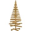 vidaXL Alberi di Natale Marrone 120 cm Legno di Pino massello, Salotto Moderno, Albero di Natale Artificiale, Decorazioni Festive, Rami Regolabili, Minimalista in Legno di Pino