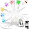 KESSER® Stella Luminosa 3D 60 cm, Stella di Natale a LED con Timer per Interni ed Esterni, Stella dell'Avvento Stella sospesa illuminata + Luce Bianca Calda