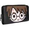 KARACTERMANIA Harry Potter Chibi-Portafoglio Essenziale, Marrone, 19 x 10 cm