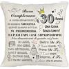 Koemore Cuscino Decorativo con Messaggio di Auguri per 10 Anni, Design Francese, Bianco (10)