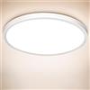 Swoieltr Plafoniere LED Soffitto 18W, Ø22CM 4000K Moderna Plafoniera LED 1600LM Impermeabile Alta Luminosità Plafoniere Bagno Lampada da Soffitto per Cameretta, Balcon, Ufficio, Corridoio, Garage