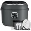 AMZCHEF Mini Cuociriso 2L, Multifunzionale per 1-4 Persone, 4 Tazze (Non Cotte) 400W Rice Cooker, 7 Funzioni di Cottura, con Cestello Vapore Incluso, Preimpostata e Mantenimento in Caldo