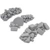 QP3D Wargames Rubble Scatter Terrain - Set di detriti da 3 pezzi per scenari di giochi di guerra da 28-32 mm per miniature da tavolo, fantasy e giochi di guerra