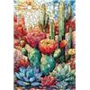 Artinhand Grandi puzzle per adulti 300 pezzi vetro colorato cactus puzzle per adulti giocattoli regalo decorazione famiglia bambini puzzle