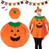 GUIANLOU Costume Da Zucca Di Halloween Arancione Zucca Costume Con Cappello Cos tume Da Zuc ca Per Halloween Costumi Zucc acos tume Per Halloween Feste Cosplay Abbigliamento