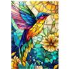 Artinhand Grandi puzzle per adulti 300 pezzi vetro colorato colibrì puzzle per adulti giocattoli regalo decorazione famiglia bambini puzzle