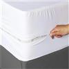 MDYTPT Coprimaterasso impermeabile completamente chiuso su 6 lati, con cerniera, antipolvere, per letto matrimoniale, matrimoniale, matrimoniale, king size (bianco, 100 x 200 x 30 cm)
