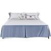 DUNSBY Mantovane Giroletto Gonna for letto con angoli aperti tinta unita, copriletto spazzolato, lenzuolo for letto Home Hotel, copriletto matrimoniale/king/queen/queen size(CQ005-14,Queen 153x203x38cm)