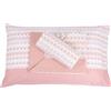 Viterbo Biancheria Coordinato Completo Letto Morbida Flanella Venere Cotone Singolo (7391) (Singolo, Rombi Rosa)