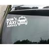 devon decals Divertente adesivo in vinile per auto e paraurti, con scritta in lingua inglese Mum's Taxi Service, 210 mm