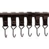 Brute Strength - Gancio multifunzione con passante in pelle - Nero - 12 X - Gancio appendiabiti in pelle