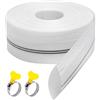 UOCAI Tubo di scarico piatto UOCAI, 10 m x 1,2 pollici, tessuto, antistrappo, resistente alle pressioni, pompa sommergibile, irrigazione giardino, bianco