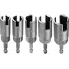 QUARKZMAN 5pz H11/13/15/17/19 Chiave a Farfalla Set 11mm/13mm/15mm/17mm/19mm Metrico Presa a 6 Punti 1/4 Esagonale per Trapano a Slot Profondo per Dado a Farfalla per Bulloni Viti Occhielli