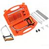 ZIMAIC Set sega a mano 15 in 1, multifunzione, con 8 lame in acciaio HSS, telaio regolabile, sega universale per campeggio, cucina, vetro, piastrelle, legno, metallo, plastica