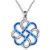 YFN Collana con nodo celtico, in argento Sterling con ciondolo celtico, idea regalo per donne e ragazze, Argento sterling, Nessuna pietra preziosa