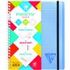 Clairefontaine 328775C pacco da 5 Quaderni Proactiv'Book Linicolor, A5+ 16x21 cm 160 Pagine Staccabili a Quadretti piccoli, Carta Bianca 90 g, Copertina in Polipropilene Trasparente, Colori Assortiti