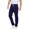 ZOXOZ Pantaloni Sportivi Uomo Cotone con Tasche A Cerniera Pantaloni Jogging Uomo Blu S