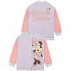 Disney Minnie Mouse Bomber Jacket, Giubbotto Ragazza Topolina, Giacca Bambino Cotone, Viola 9-10 anni