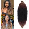 Mscat 20 Inch Pre-Separated Springy Afro Twist Hair 8 confezioni Marley Twist Uncinetto Braiding Synthetic Hair Extensions (8 Strands/Pack,1B3027#)