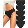 Sth Big Mutande Donna Cotone Slip Donna Cotone Brasiliana Vita Alta Slips Traspirante Intima Confezione da 5 Slip