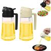 Sprifityy 2 pezzi 2 in 1 Spruzzatore Olio e Dosatore Olio,500ml Spruzzatore Olio in Vetro, Oliera Spray,Oil Spray for Air Fryer,Spray per Olio da Cucina in Vetro,Accessori Cucina (Nero,verde)