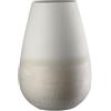 GILDE Vaso Echo - metallo - beige opaco - strutturato - altezza 33 cm x diametro 33 cm - vaso decorativo impermeabile