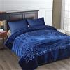 JML Coperta in pile per letto king size, pesante, in visone coreano, 210 x 240 cm, peso 4,1 kg, strato singolo, morbida e calda, spessa coperta in visone stampato raschel per autunno, inverno, letto,