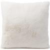 Gözze - Cuscino Decorativo Quadrato, Federa in Finta Pelliccia, 100% Poliestere, 60 x 60 cm - Bianco