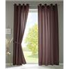Gardinenbox Set di 2 tende Berlin, 225 x 140 cm, marrone opaco, in microsatin, 20405N2