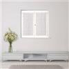 Atout Ciel Coppia di tende ricamate con passapasta pronte da appendere, 2 x 60 x 120 cm, bianco/grigio