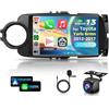 VECHTEL 2G&64G 9 Autoradio per Fiat Toyota Yaris Grmn 2012-2017 con Carplay Android Auto,touchscreen Bluetooth RDS/FM Radio,Mirror link,Wi-Fi GPS Navigazione/Telecamera posteriore AHD/CANBUS