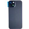 Smartex® Vetro copribatteria per scocca Posteriore Big Hole Compatibile con iPhone 15 | Senza Logo (Nero)